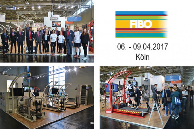 h/p/cosmos at the FIBO: rehabilitation treadmill, performance diagnostics, motion analysis treadmill 