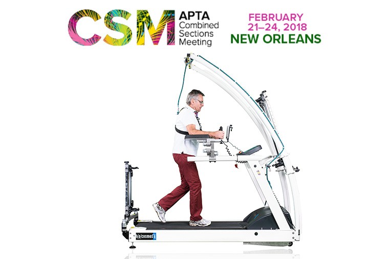 h/p/cosmos treadmill pluto for gait rehabilitation at the APTA CSM 2018