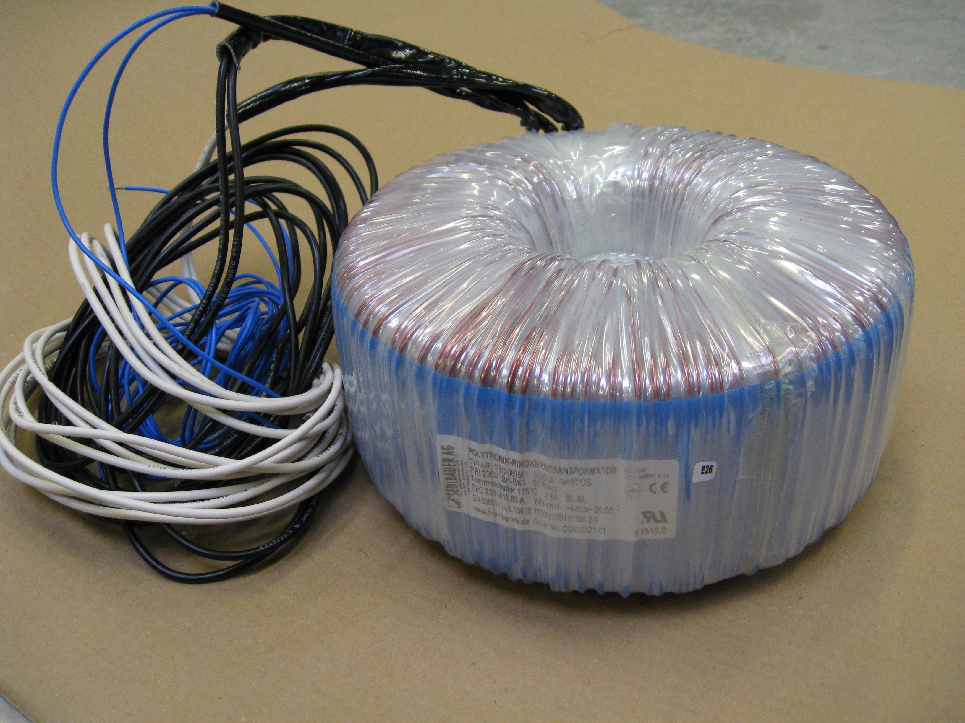 Potential isolation transformer 3000VA 230V UL