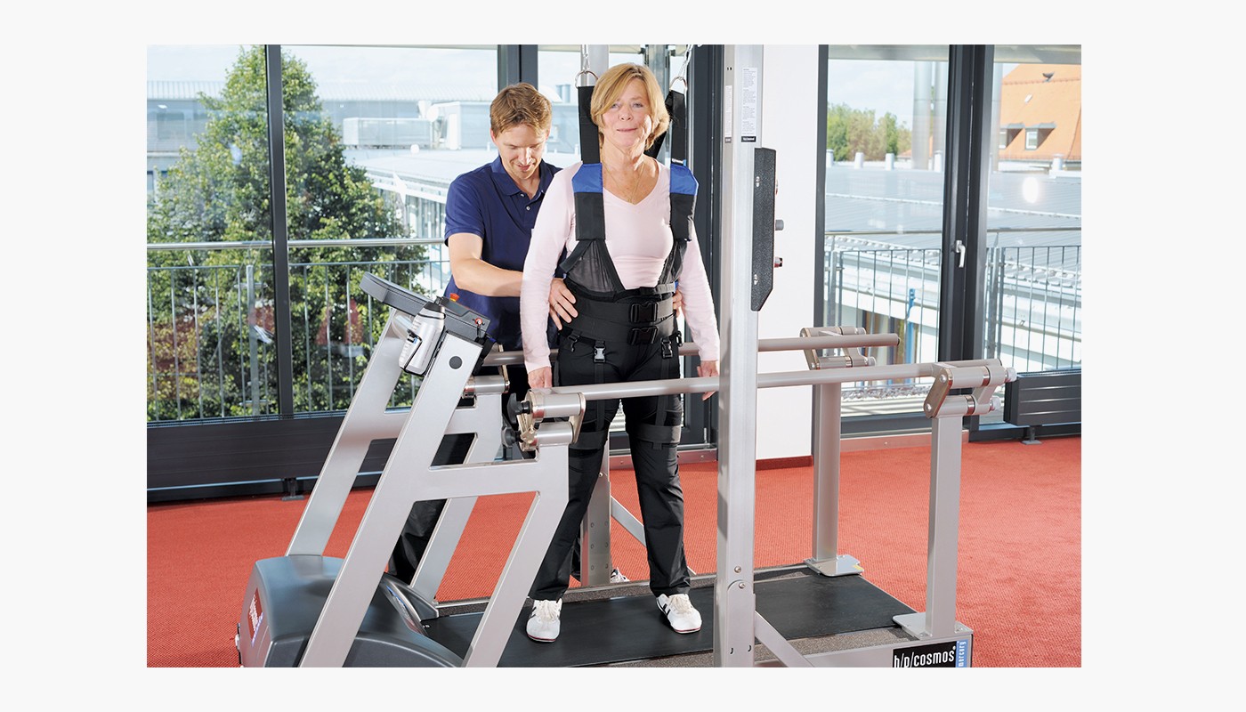 Treadmill therapy with weight relief