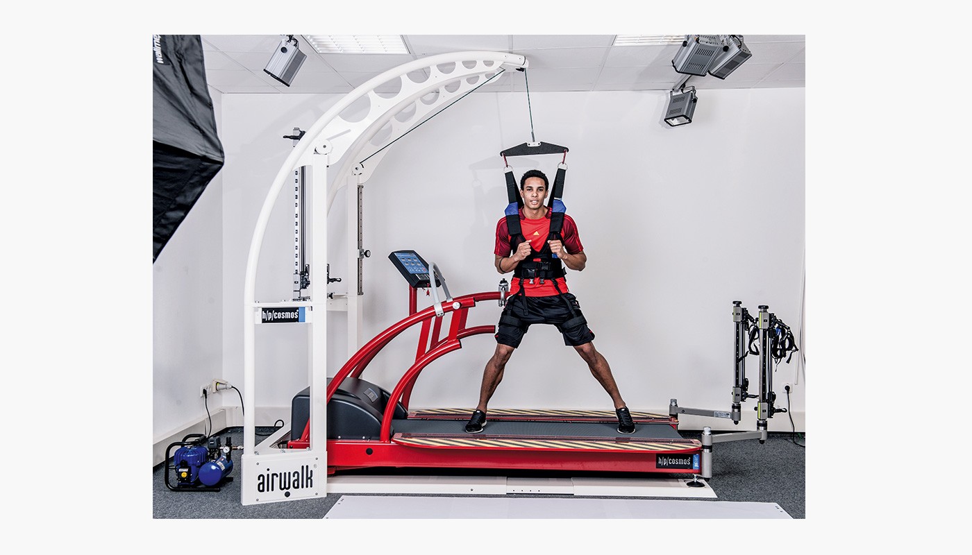 Gewichtsentlastungssystem h/p/cosmos airwalk ap für Sport-Reha, Rehabilitation, Physiotherapie