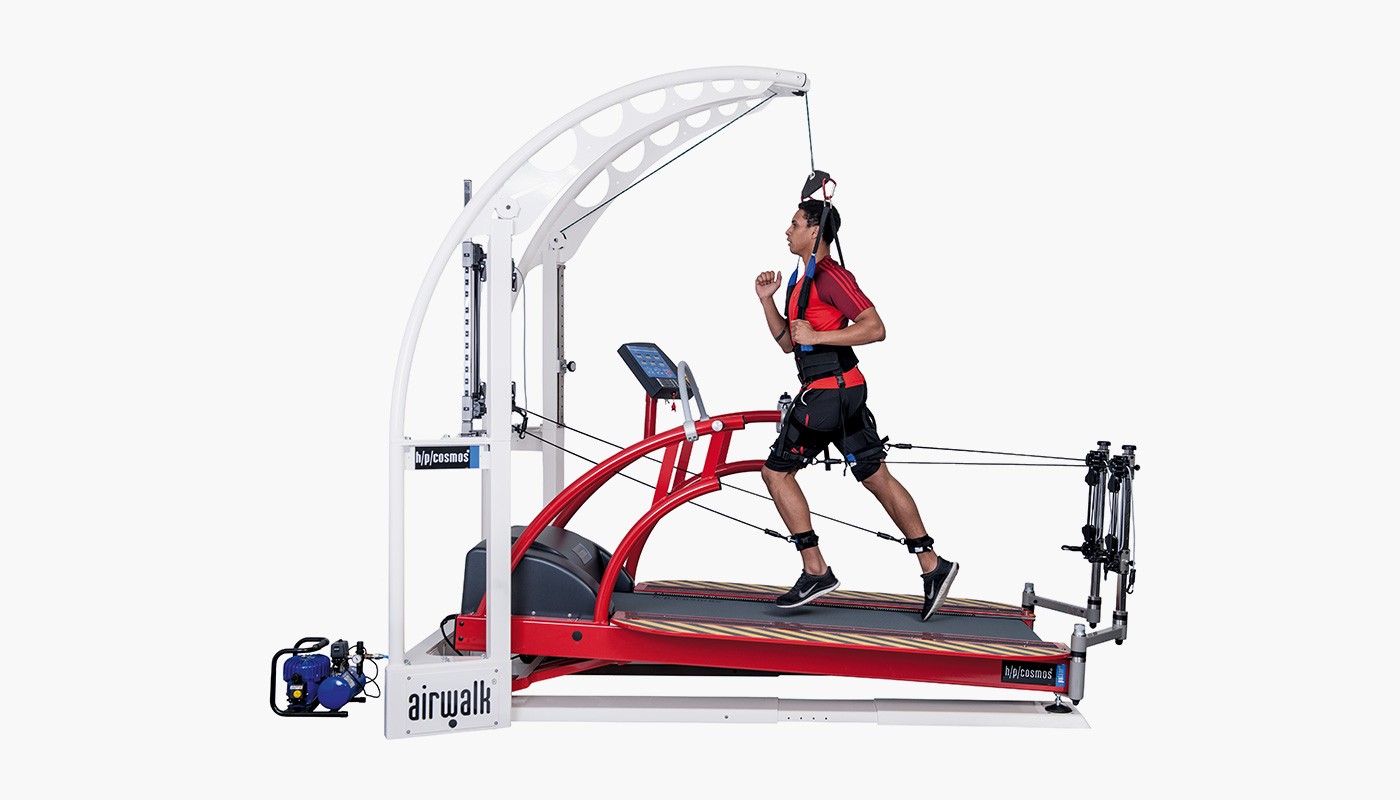 Gewichtsentlastungssystem h/p/cosmos airwalk ap für Sport-Reha, Rehabilitation, Physiotherapie