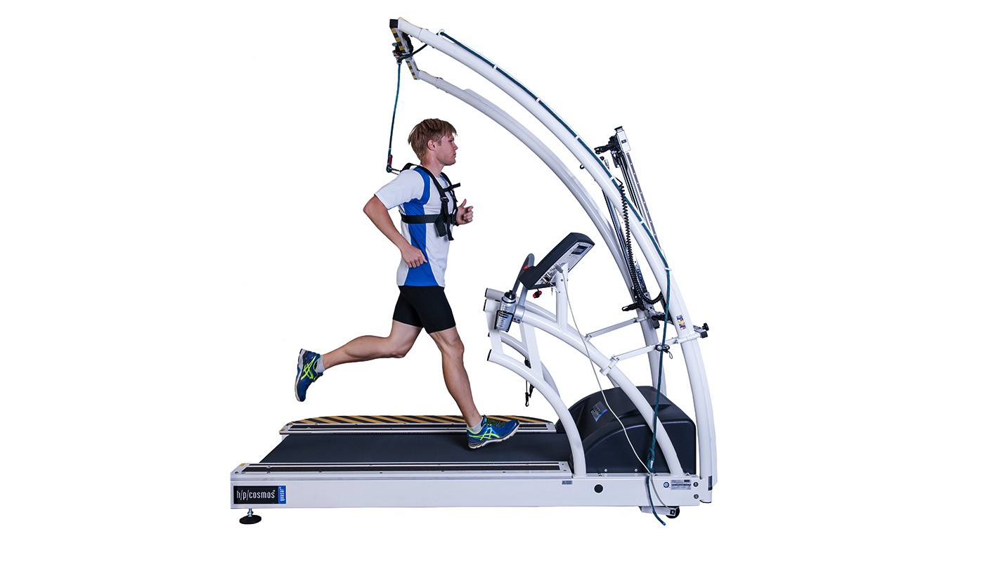 h/p/cosmos treadmill quasar for motion analysis, gait analysis, biomechanical analysis