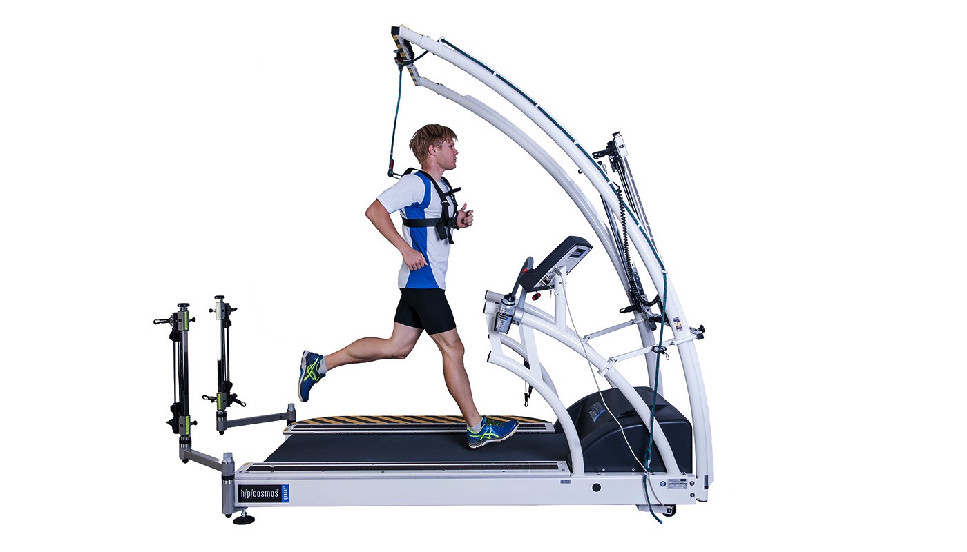 h/p/cosmos treadmill quasar for motion analysis, gait analysis, biomechanical analysis