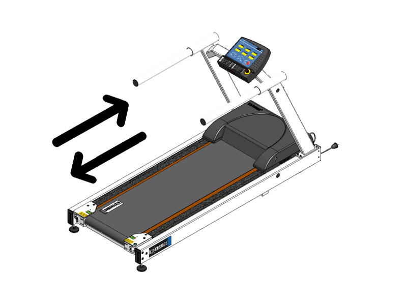 Reverse treadmill belt rotation	