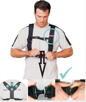 Chest belt S for safety arch
